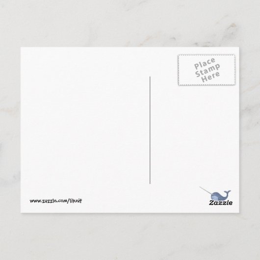Ik houd van Narwallen Briefkaart (Achterkant)