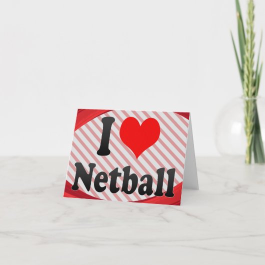 Ik houd van Netball Kaart (Voorkant)
