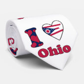 Ik houd van Ohio Stropdas (Opgerold)