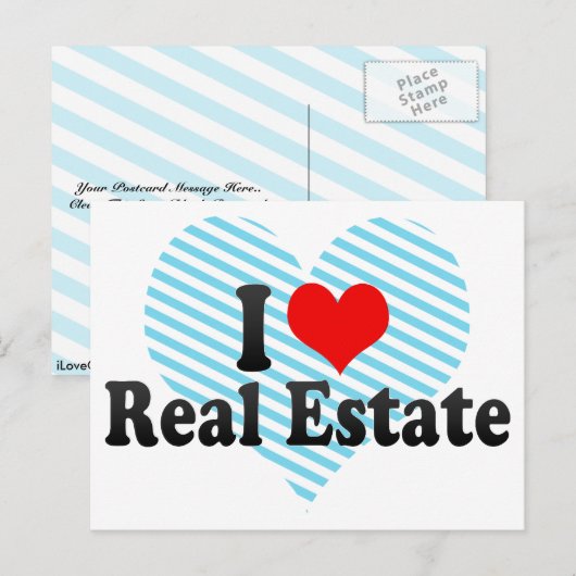 Ik houd van Onroerende goederen Briefkaart (Voorkant / Achterkant)