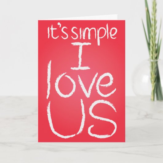 Ik houd van ons witte & rode kaart (Voorkant)