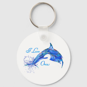 IK HOUD VAN ORCAS BLUE SLEUTELHANGER
