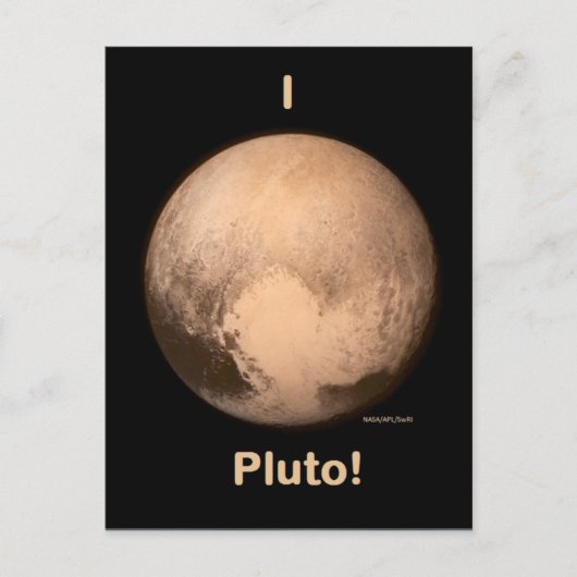 Ik houd van Pluto! Briefkaart (Voorkant)