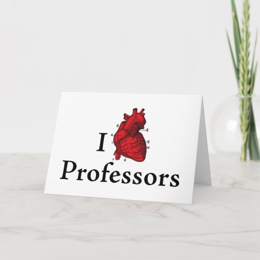Ik houd van professoren bedankkaart (Voorkant)