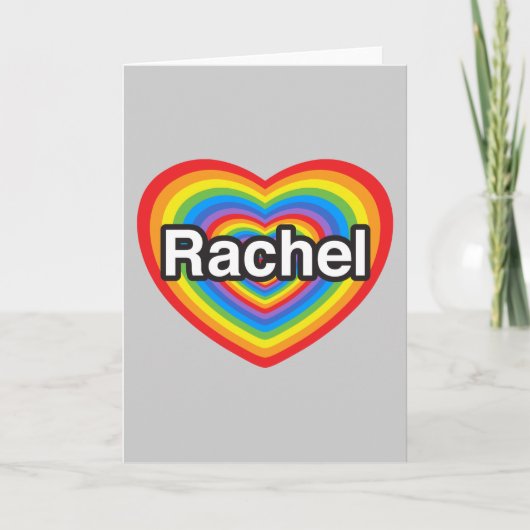Ik houd van Rachel. Ik houd van u Rachel. Hart Kaart (Voorkant)