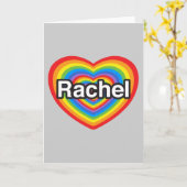 Ik houd van Rachel. Ik houd van u Rachel. Hart Kaart (Gele Bloem)
