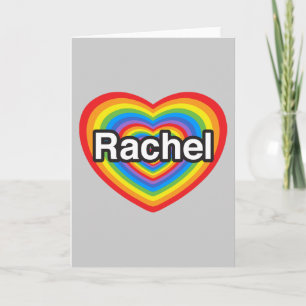 Ik houd van Rachel. Ik houd van u Rachel. Hart Kaart