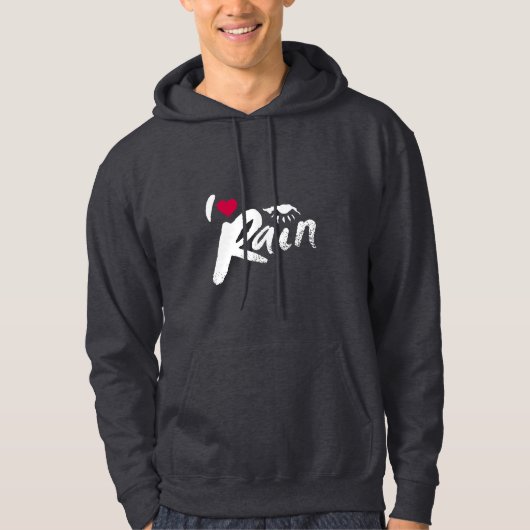 Ik houd van Regen Hoodie (Voorkant)