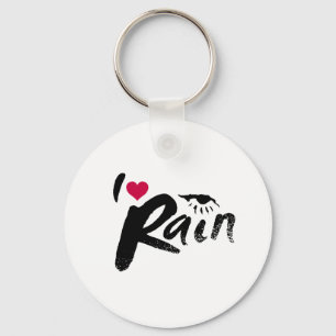 Ik houd van Regen Sleutelhanger