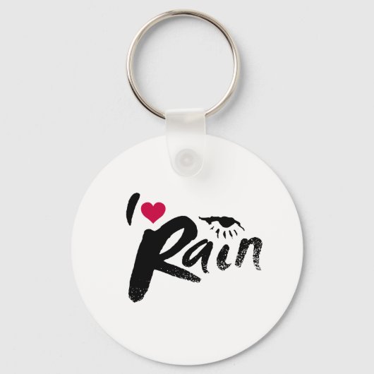 Ik houd van Regen Sleutelhanger (Voorkant)