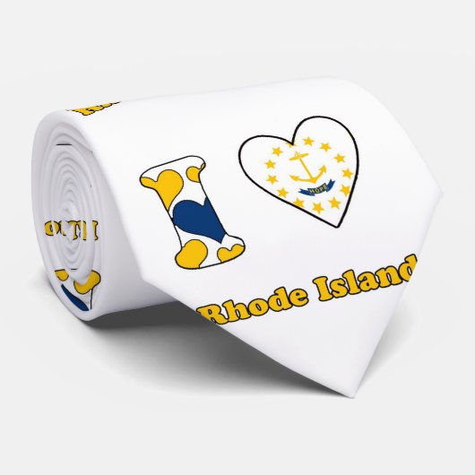 Ik houd van Rhode Island Stropdas (Opgerold)