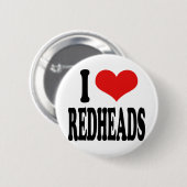 Ik houd van Roodharigen Ronde Button 5,7 Cm (Voorkant /achterkant)