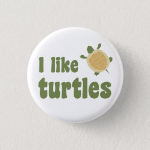 Ik houd van Schildpadden Ronde Button 3,2 Cm