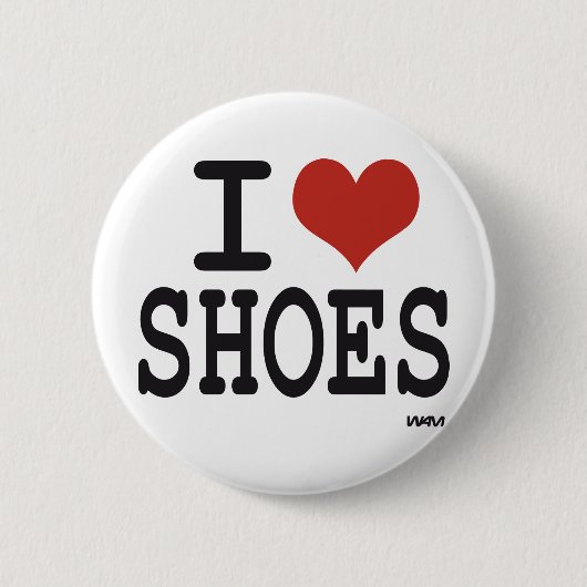 Ik houd van Schoenen Ronde Button 5,7 Cm (Voorkant)