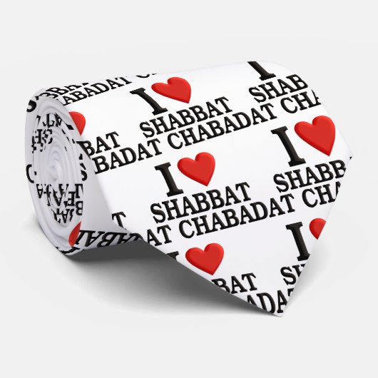 Ik houd van Shabbat in Chabad Stropdas (Opgerold)