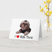 Ik houd van Shih Tzu Kaart (Gele Bloem)
