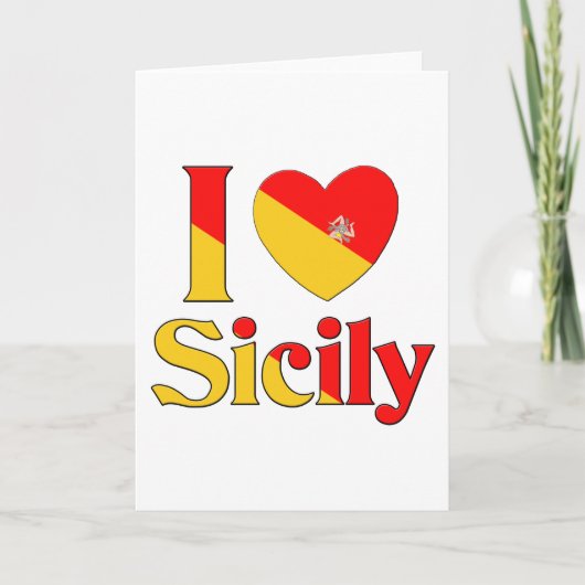 Ik houd van Sicilië Feestdagen Kaart (Voorkant)