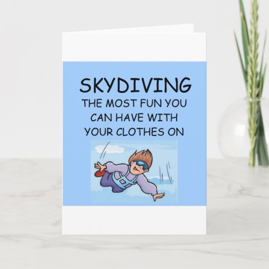 ik houd van skydiving kaart (Voorkant)