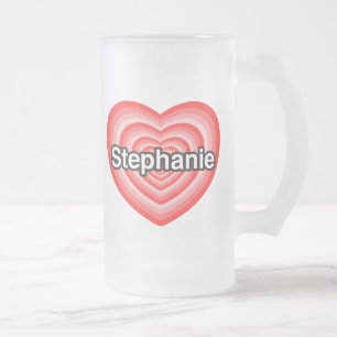 Ik houd van Stephanie. Ik houd van u Stephanie. Matglas Bierpul