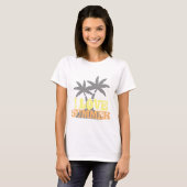 IK HOUD VAN SUMMER kleurrijke zomervibes palmvrouw T-shirt (Voorkant volledig)