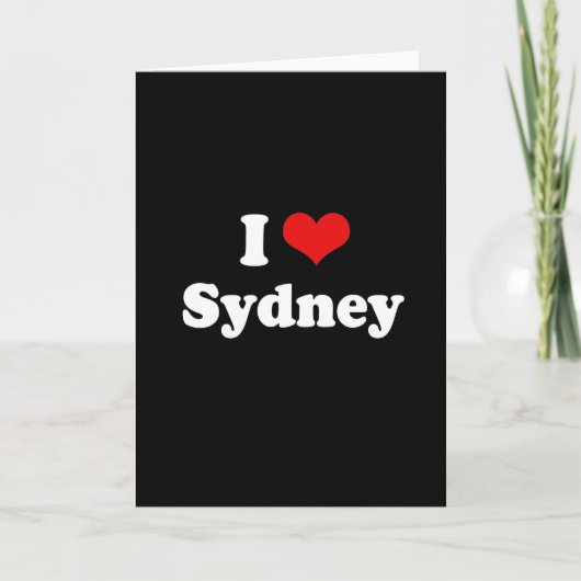 IK HOUD VAN SYDNEY FEESTDAGEN KAART (Voorkant)
