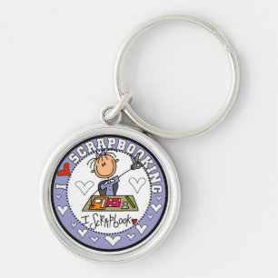 Ik houd van T-shirts Scrapbooking en Giften Sleutelhanger