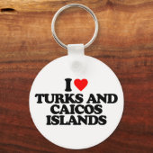 IK HOUD VAN TURKS EN CAICOS-EILANDEN SLEUTELHANGER (Voorkant)