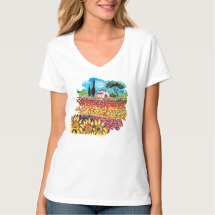 IK HOUD VAN TUSCANY EN SUNFLOWERS T-SHIRT