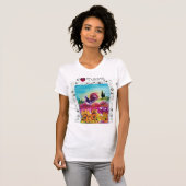 IK HOUD VAN TUSCANY, SUNFLOWERS, POPPIËN, ZWARTE R T-SHIRT (Voorkant volledig)