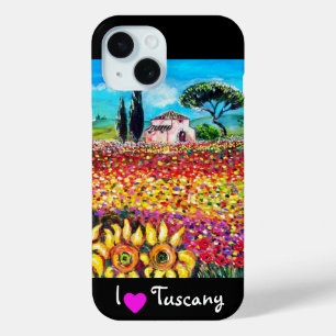 IK HOUD VAN TUSCANY/ZONLOWERS EN POPPIËNTEN iPhone 15 CASE