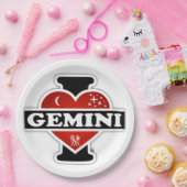 Ik houd van Tweeling Papieren Bordje (Feest)