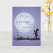 Ik houd van u aan de de Maan en Briefkaarten van (Gele Bloem)