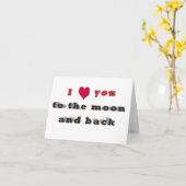 Ik houd van u aan de maan en de achterKaart Kaart (Gele Bloem)