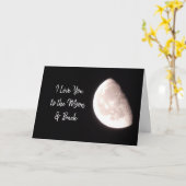 Ik houd van u aan de Maan en de Rug Kaart (Gele Bloem)