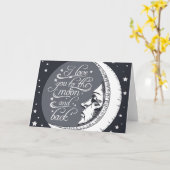 Ik houd van u aan de Maan en de Rug Kaart (Gele Bloem)