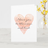 Ik houd van u aan de maan en het achterwenskaart kaart (Gele Bloem)