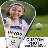 Ik houd van u aan de ruwe & achternaam Custom Golfheadcover