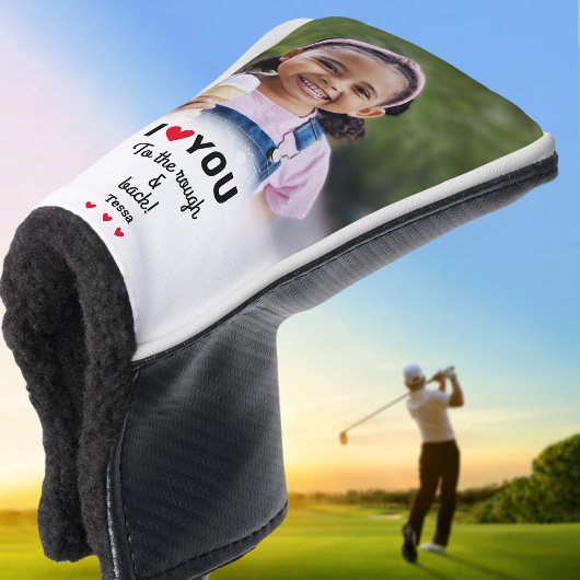 Ik houd van u aan de ruwe & achternaam van de doua golfheadcover