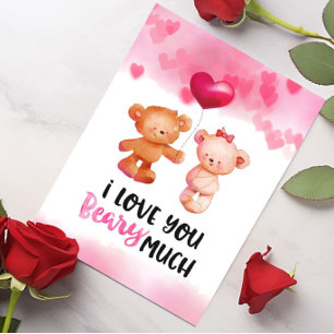 Ik houd van u Beary Veel Valentijn Kaart