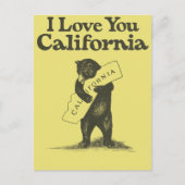 Ik houd van u Californië Briefkaart (Voorkant)