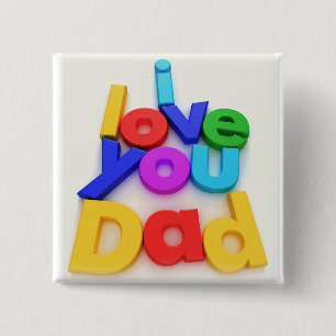 Ik houd van u de Button van de Papa