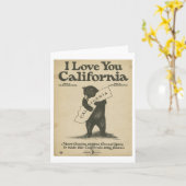 Ik houd van u de Kaart van Californië (Gele Bloem)