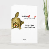 Ik houd van u een Kaart van de Kat van het Mamma (Achterkant)