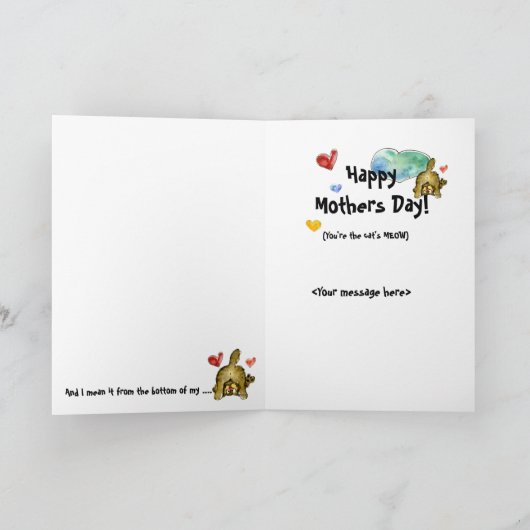 Ik houd van u een Kaart van de Kat van het Mamma (Binnen)