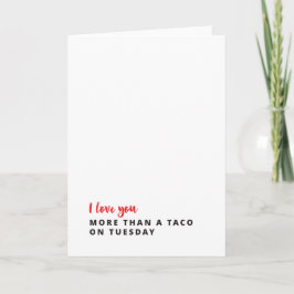 Ik houd van u een meer dan Taco op de Kaart van de