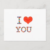 IK HOUD VAN U: Elegant Manuscript van de Romaanse Briefkaart (Voorkant)