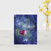 Ik HOUD van U/gebarentaal Kaart (Gele Bloem)