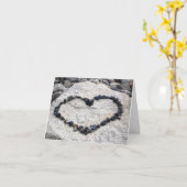 Ik houd van u Hart op Rotsen Kaart (Gele Bloem)