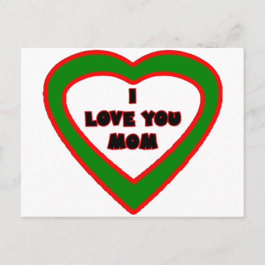 Ik houd van u het Donkergroene Hart van het MAMMA Briefkaart (Voorkant)