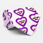 Ik houd van u het Paarse Blauwe Hart van het MAMMA Stropdas (Opgerold)